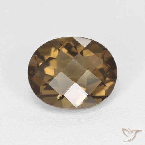 2.40ct 天然 咖啡棕 烟晶, 椭圆形, VVS
