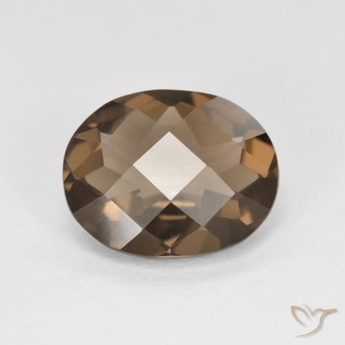 2.10ct 天然 中深棕色 烟晶, 椭圆形, VVS