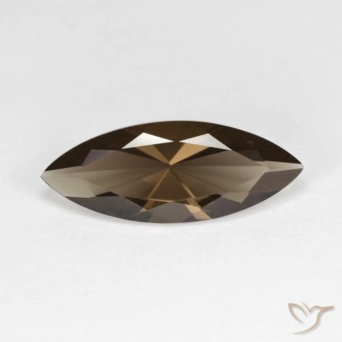 2.94ct 天然 巧克力棕 烟晶, 榄尖形, VVS