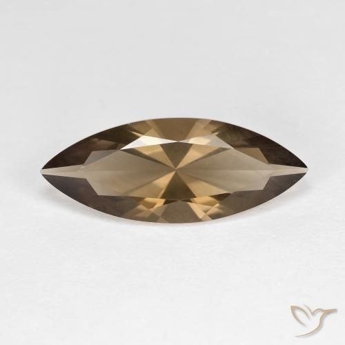 2.96ct 天然 中浅棕色 烟晶, 榄尖形, VVS