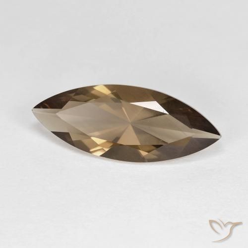 2.96克拉天然烟晶，榄尖形，VVS