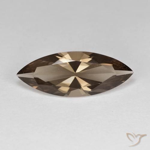3.10ct 天然 暖棕 烟晶, 榄尖形, VVS