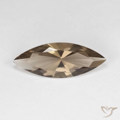 2.57ct 天然 暖棕 烟晶, 榄尖形, VVS