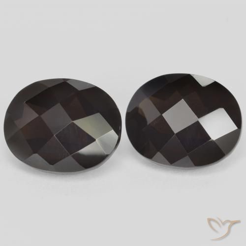5.47ctw 天然 巧克力棕 烟晶, 椭圆形, VVS