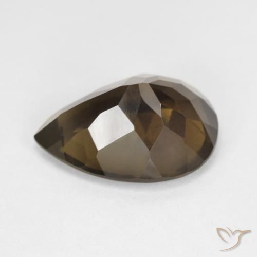 5.95克拉天然烟晶，梨形，VS