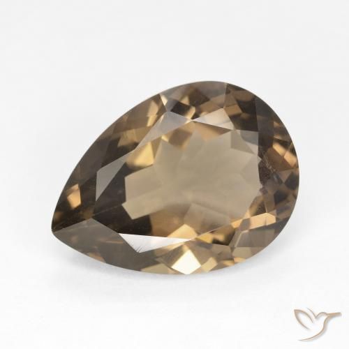 6.31ct 天然 Medium Light-Brown 烟晶, 梨形, VVS-VS