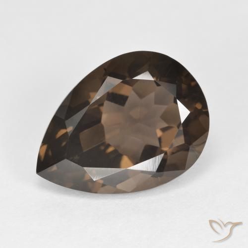 6.35ct 天然 山核桃棕 烟晶, 梨形, VVS-VS