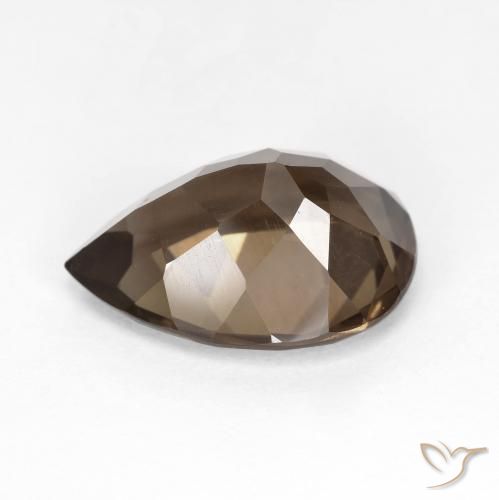 6.12克拉天然烟晶，梨形，VVS-VS