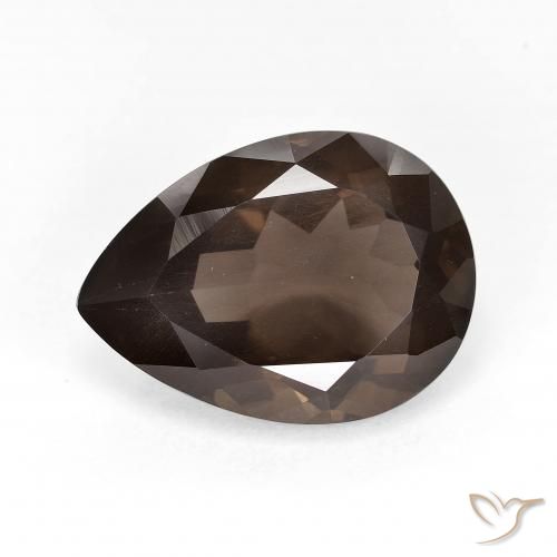 6.40ct 天然 Medium Dark-Brown 烟晶, 梨形, VS