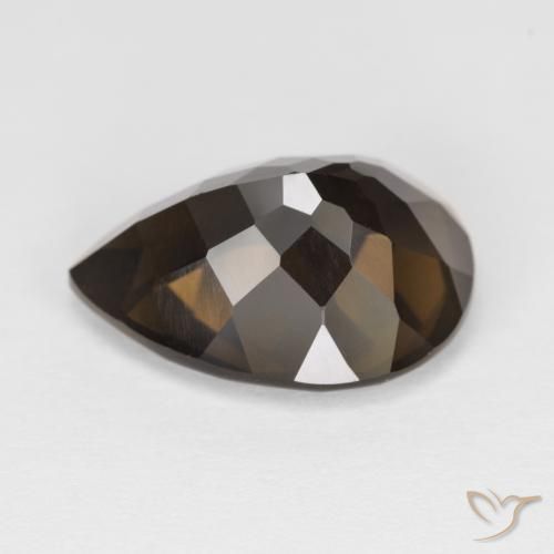 6.28克拉天然烟晶，梨形，VVS