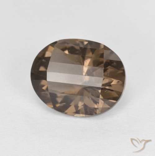 2.47ct 天然 淡摩卡 烟晶, 椭圆形, VS
