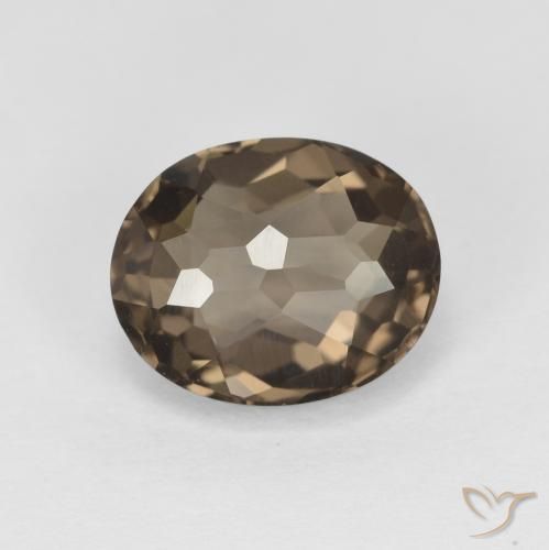 2.21ct 天然 浅棕色 烟晶, 椭圆形, VVS