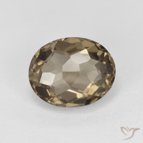 2.23ct 天然 中性棕色 烟晶, 椭圆形, VVS