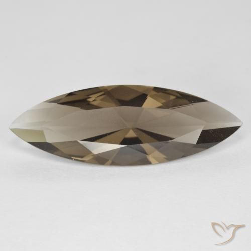 6.36ct 天然 Medium Light-Brown 烟晶, 榄尖形, VVS