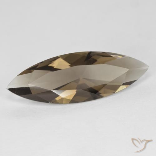 6.36克拉天然烟晶，榄尖形，VVS