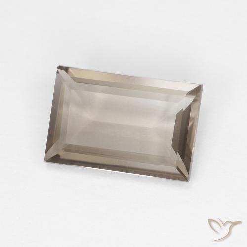 1.36ct 天然 浅中性棕 烟晶, 狭长方形, VVS