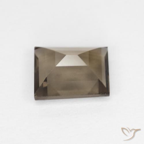 0.86克拉天然烟晶，狭长方形，VVS