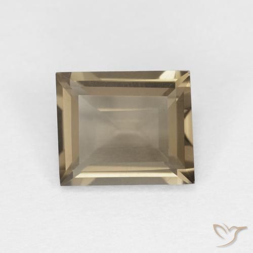 0.92ct 天然 Medium Light-Brown 烟晶, 狭长方形, VVS