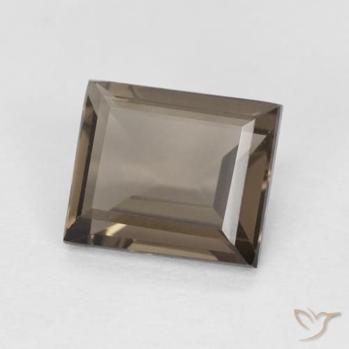 0.86克拉天然烟晶，狭长方形，VVS