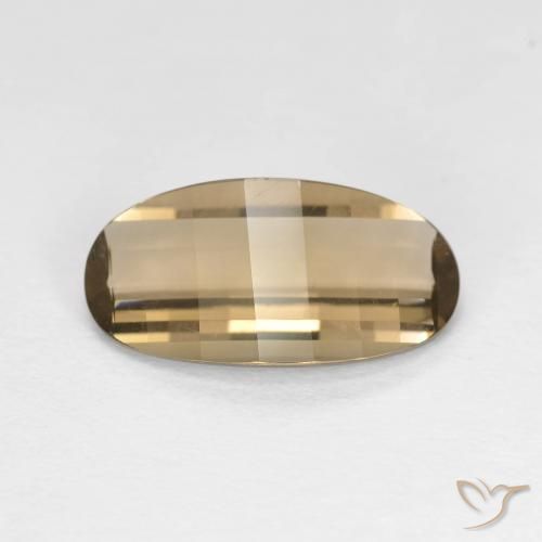 2.42ct 天然 淡摩卡 烟晶, 椭圆形, VVS