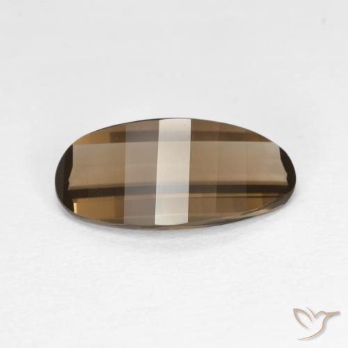 2.06ct 天然 淡摩卡 烟晶, 椭圆形, VVS