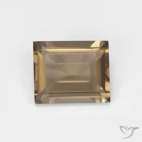 0.88ct 天然 Medium Light-Brown 烟晶, 狭长方形, VVS