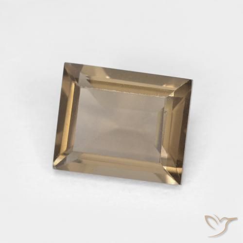 0.88克拉天然烟晶，狭长方形，VVS
