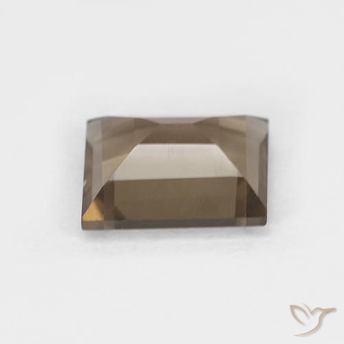 0.88克拉天然烟晶，狭长方形，VVS