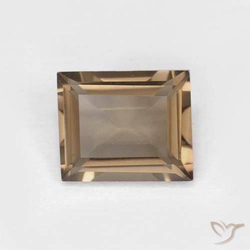 0.87ct 天然 Medium Light-Brown 烟晶, 狭长方形, VVS