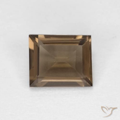 0.87ct 天然 淡摩卡 烟晶, 正方形, VVS