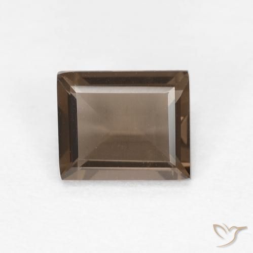 0.82ct 天然 山核桃棕 烟晶, 狭长方形, VVS