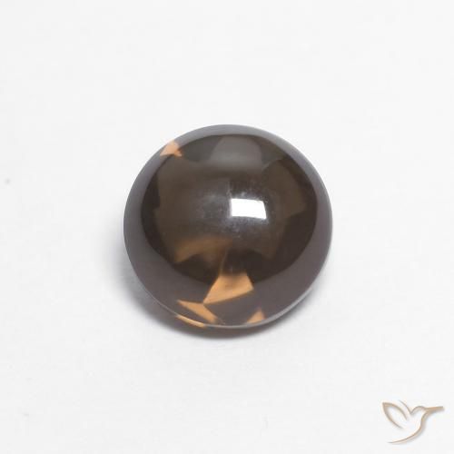 0.88ct 天然 暗棕色 烟晶, 圆形的, 透明