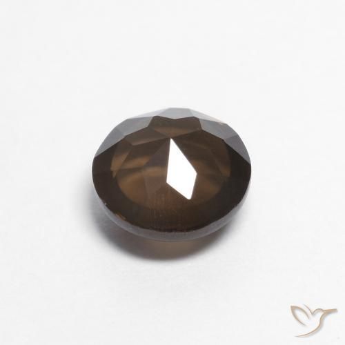 0.88克拉天然烟晶，圆形的，透明