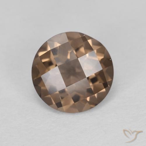 1.19ct 天然 浅棕色 烟晶, 圆形的, VVS