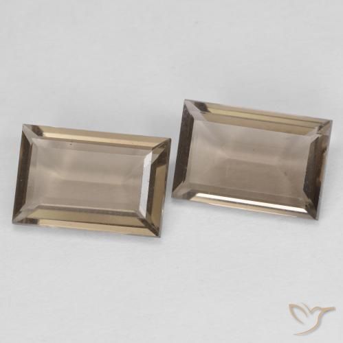 2.82ctw 天然 暖棕 烟晶, 狭长方形, VVS