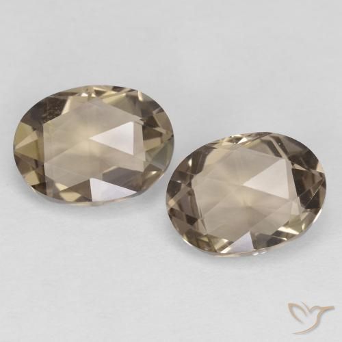 2.25ctw 天然 木棕 烟晶, 椭圆形, VVS