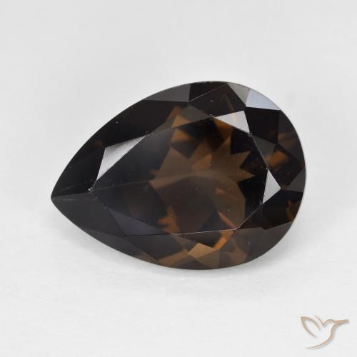 5.84克拉天然烟晶，梨形，VVS-VS