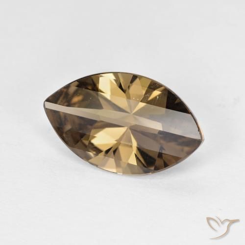 2.49ct 天然 浅咖啡棕 烟晶, 榄尖形, VVS