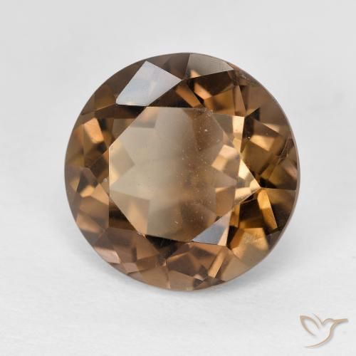 5.58克拉天然烟晶，圆形的，VVS-VS