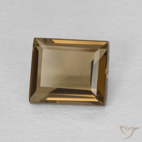 0.85克拉天然烟晶，狭长方形，VVS
