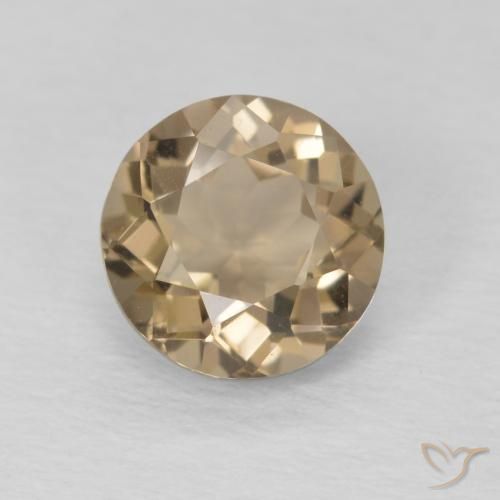 1.21ct 天然 木棕 烟晶, 圆形的, VVS