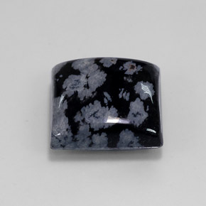 11.52克拉天然多色雪花黑曜石，方形，14.9×14.9毫米，不透明