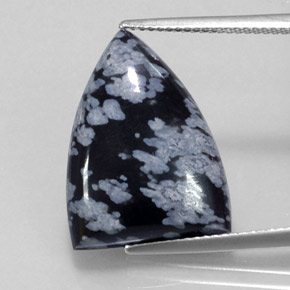 9.17克拉天然多色雪花黑曜石，异形，20.5×15.1毫米，不透明