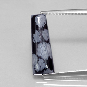 3.20克拉天然雪花黑曜石，异形，不透明