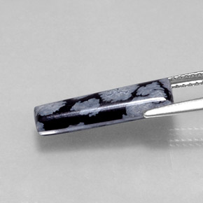 3.20克拉天然雪花黑曜石，异形，不透明