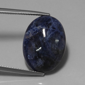 11.75克拉天然方钠石，椭圆形切割，20.2×15.1毫米，不透明
