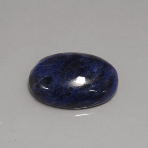 12.23克拉天然方钠石，椭圆形切割，20.2×15.1毫米，不透明