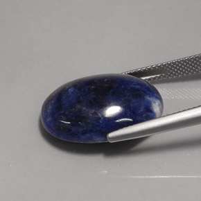 12.23克拉天然方钠石，椭圆形切割，20.2×15.1毫米，不透明