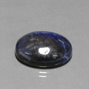 12.79克拉天然方钠石，椭圆形切割，19.9×15毫米，不透明