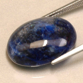 12.79克拉天然方钠石，椭圆形切割，20.1×15.1毫米，不透明